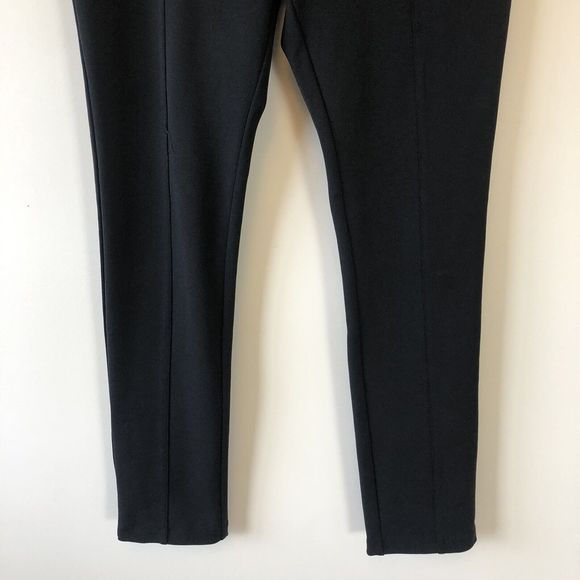 Bisou Bisou Dress Pants Black Jacquard Trim Ankle Zip Women’s Size 8 NWT’s - Picture 6 of 12